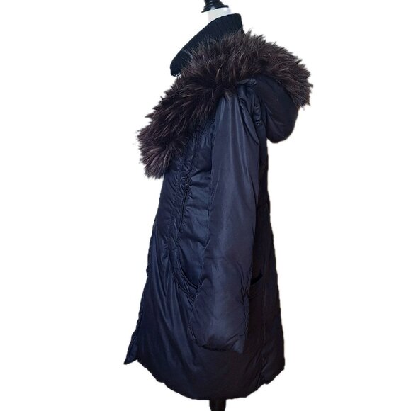 GUESS BY MARCIANO JAYDE Down Puffer Coat Jet Black SIZE LARGE - Picture 3 of 14